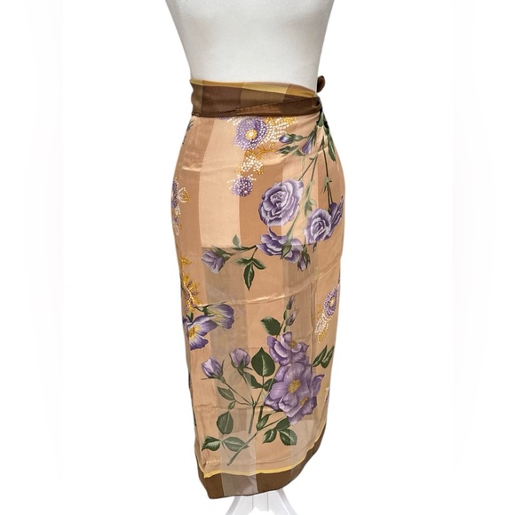 Valentino Vintage Silk Floral Scarf - Picture 5 of 16